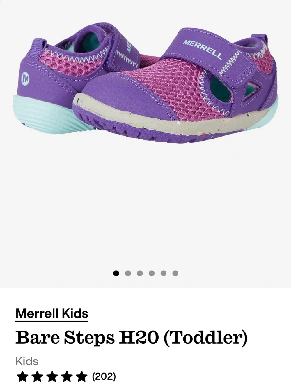 Merrell Kids Purple and Teal Bare Steps H2O Water Shoes
